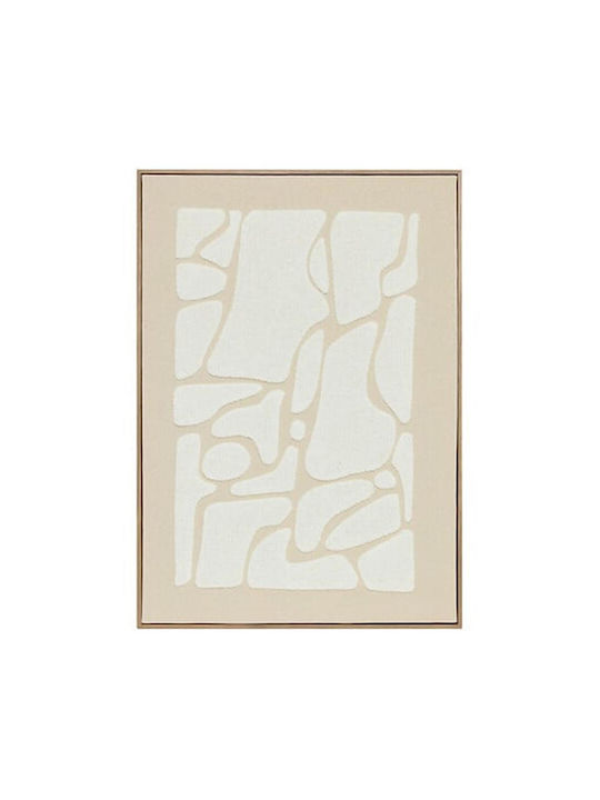 3D Gemälde "Fabric Ziad" Beige-Braun 50x70cm