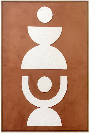 Equilibrium Decorative Painting Frame 82.6x4.3x122.6cm Canvas Orange Ps 034675