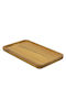 Ξύλινο Ορθογώνιο Πιάτο Teak Με Τοίχωμα 25x15 Εκ