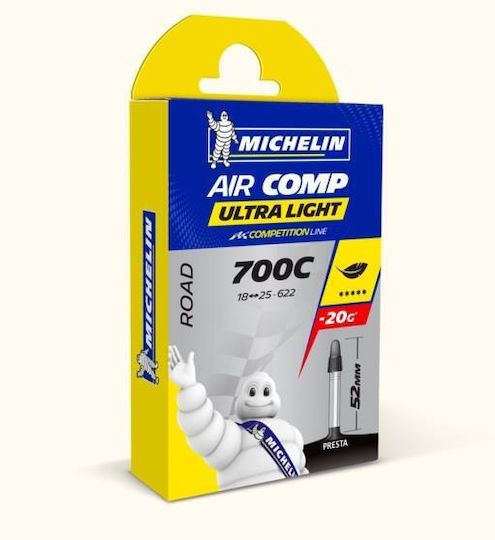 Michelin Ultralight Bicycle Inner Tube 700x18-25c Presta
