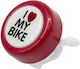 Saks I Love My Bike 49 мм Червено Велосипедно Звънче