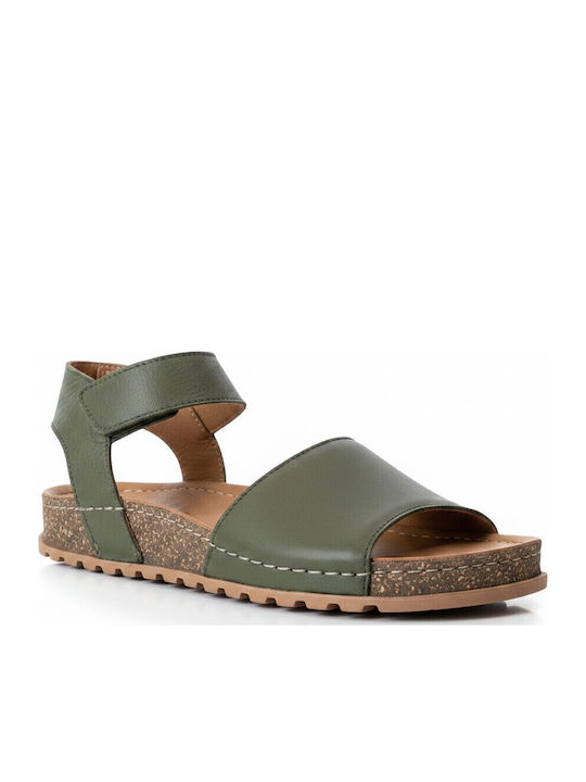 Safe Step Leather Women's Anatomic Green Sandals