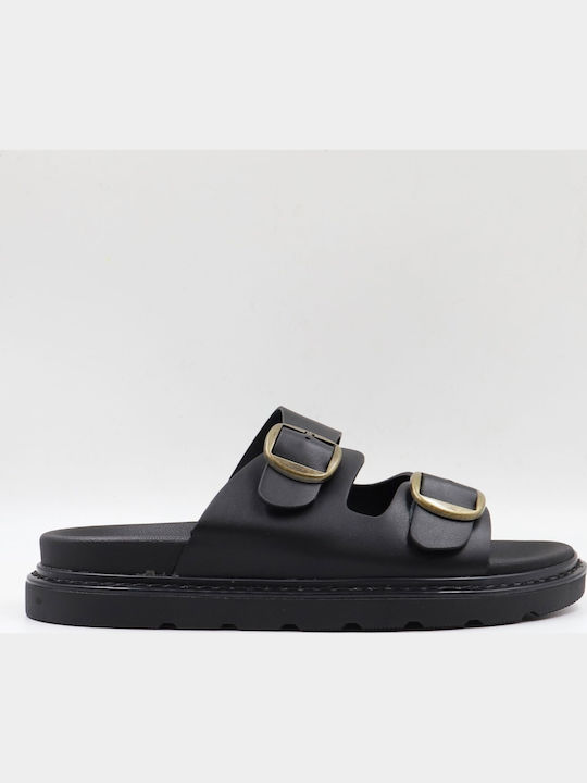 Sweetshoes Γυναικεία Σανδάλια Flatforms Μαύρα
