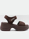Γυναικεία Σανδάλια Flatforms Καφέ