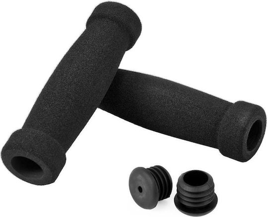Saks Mânere Pentru Ghidon De Bicicletă 127 Mm Negre Din Spumă