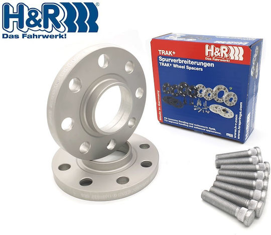 15mm Car Wheel Spacers Lip Bolts H&r 4x114.3 Bolt Pattern Center 67.1 Mm Al 7075 Silver 2 Pieces 30646715