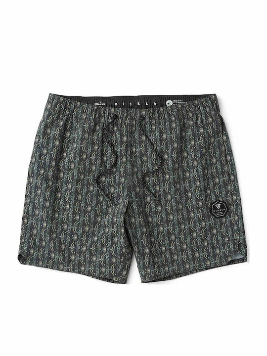 Vissla Herren-Bademode Bermuda Anthrazit Mit Muster