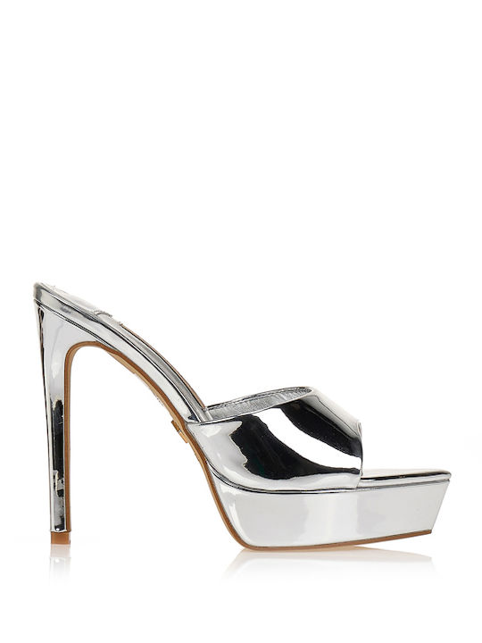 Tsoukalas Mules In Patent Leather With High Hee...