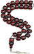 Roloi Komboloi Worry Beads with 33 Beads Made of Mastic Length 29cm Red