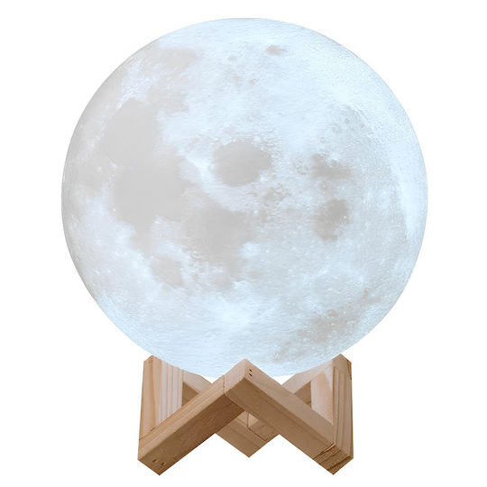 Techkidz Kinder Tischlampe Mond Reise Modell Weiß Blau