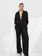 Women's Black Suit in Relaxed Fit