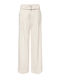 Breite Damenhose aus Stoff mit Hochgebirge Bein Stil in Beige