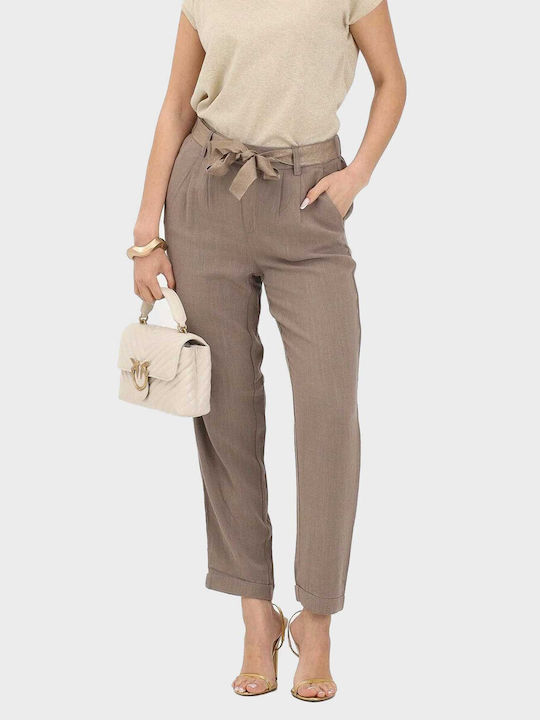 Only Women's Fabric Trousers with Rubber Band B...