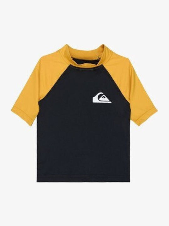 Quiksilver Παιδικό Μαγιό Μπλούζα Μαυρη-μουσταρδι