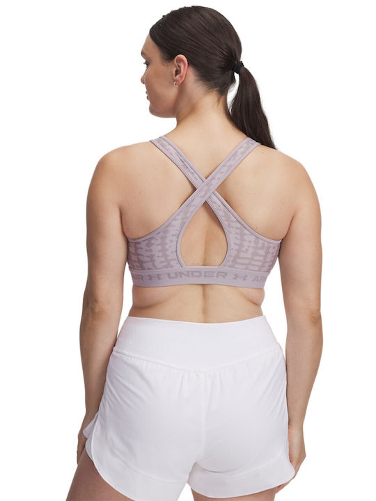Under Armour Crossback Mid Print Damen Sport-BH...