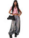 Women's Jean Pants With Rips in Wide Leg Style