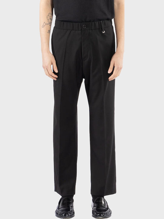 Παντελόνι Ελαστικό σε Tapered Γραμμή Black