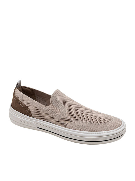 Democrata Democrata Herren Slip-Ons Beigen