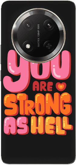 Honor Magic 7 Lite You Are Love Strong Black Colored Silicone Tpu Θήκη
