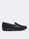 Damen Slip-On Leder Schwarze