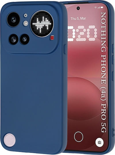 Husă Din Silicon Mătăsos Pentru Nimic Telefon 4a Pro Set De Stickere Antisoc Softelegance Albastru Marin
