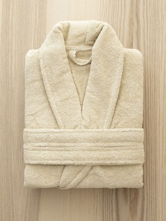 Nima Pure Bathrobe with Hood Sand Beige