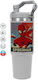 Koupakoupa Spiderman Kid Handled Thermos Stainless Steel 890ml Gray with Straw and Handle