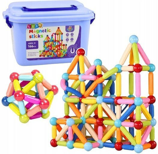 Lean Toys Magnetic Construction Toy Blocks Set In Box 3d