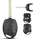 Techstar Car Key Case Compatible Ford Focus Mondeo Fiesta Transit 3 Buttons Hu101 Blade Black – Without Electronics