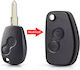 Techstar Car Key Case Transformer Type Knife Flip Ne72 2 Buttons Compatible Dacia Logan Sandero Duster Renault Clio Megane