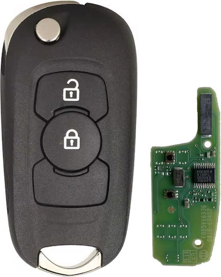 Cheie Auto Completă Telecomandă Techstar Compatibilă Opel Astra K Vauxhall Astra K Buick Verano Excelle Gt 2 Butoane 433 Mhz Id46 Pcf7941e Lamă Inclusă