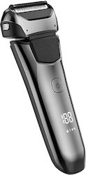 Avizar Ip67 Wasserdichter Wiederaufladbarer Elektrischer Rasierer 5w Dreifachklinge Led 100 Min Laufzeit Schwarz Silber