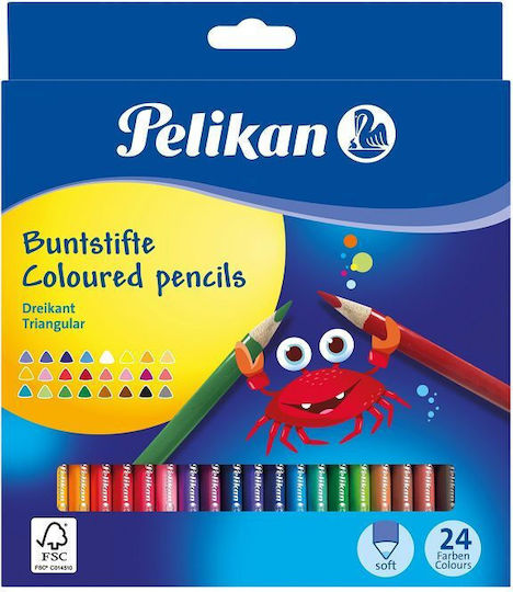 Pelikan Ξυλομπογιές Bsd 24 Χρώματα Συσκευασία 5τμχ
