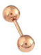 Cercei Piercing Roz Placat Cu Aur