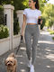 Everyday Women's Cropped High Waist Gray Leggings