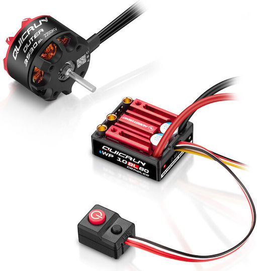 Hobbywing Combo Wp10bl80-g2 Quicrun Motor Brushless Esc 3530sl 2200 Kv Pentru Crawler 1/10
