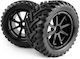 Complete Wheel Set Goliath Tires Mounted On Rims 3256 Blast Black 2 Pcs