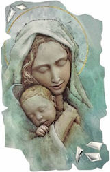 Religiöse Heiligenikone Maria & Christus Auf Holz Technik der Narthex-Fresko Le-08.47137