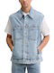 Sleeveless Denim Jacket Light Blue