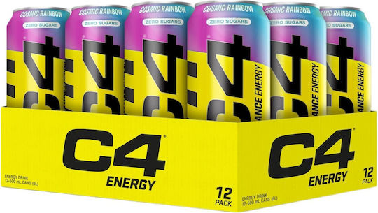 Cellucor C4 Performance Energy Drink Cosmic Rainbow με Ανθρακικό σε Κουτί 12x500ml