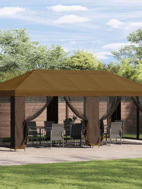 vidaXL Garden Brown Gazebo 6x3m