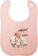 Koupakoupa Nai Re Athloumai Fabric Baby Bib with Hoop & Loop Fastener Pink