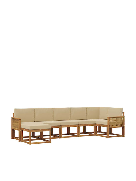 Corner Outdoor Sofa Plastic with Cushions 306x1...