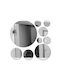 SteweHome Wall Mirror with Silver Plastic Frame Diameter 20cm 4 Pieces