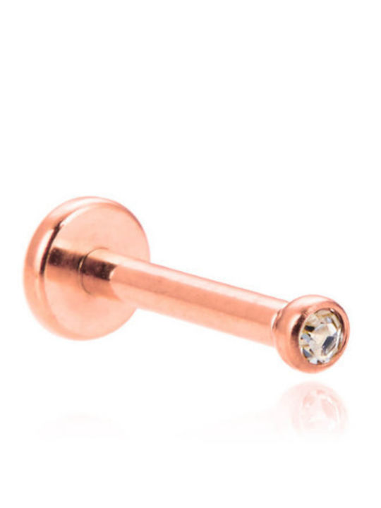 Silver And More Piercing Gură din Oțel Placat cu Aur 8 x 2mm Roz
