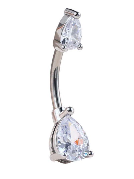 Silver And More Bauchnabel Piercing aus Stahl Silber