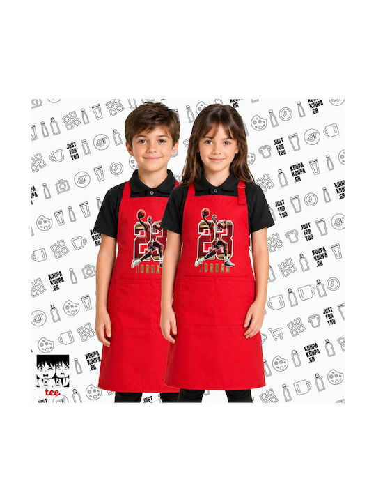 Koupakoupa Jordan 23 Kinder Schürze Küche Rote KP_31071_apron-kid-red