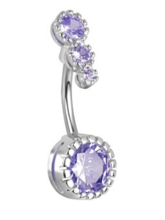 Silver And More Bauchnabel Piercing aus Stahl Flieder
