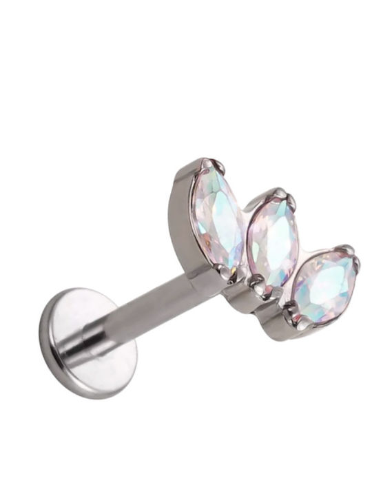 Silver And More Titan Ohrring Stift aus Titan 8 x 1.2mm