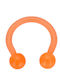 Silver And More Barbell Eyebrow Piercing 8 x 3mm Orange